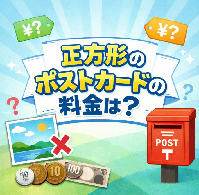 ポストカードが正方形・変形だと料金はいくら?はがき扱いにならない理由